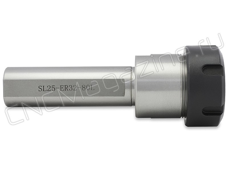 SL25-ER32-80L Цанговый патрон цилиндрический хвостовик, с лыской