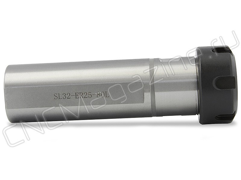 SL32-ER25-80L Цанговый патрон цилиндрический хвостовик, с лыской