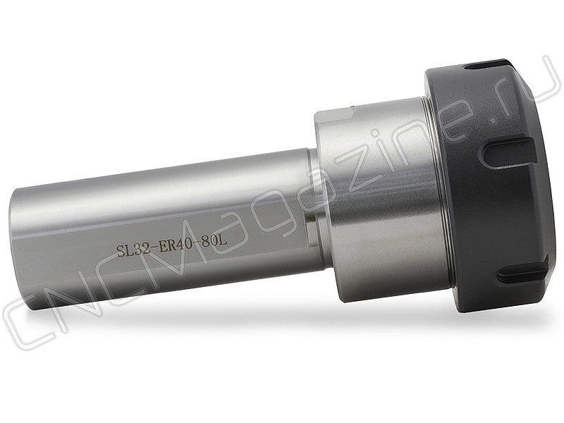 SL32-ER40-80L Цанговый патрон цилиндрический хвостовик, с лыской