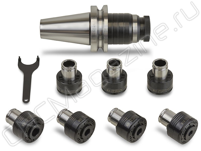 BT50-GT24-7 pcs Быстросменный резьбонарезной патрон с компенсацией по длине (набор)