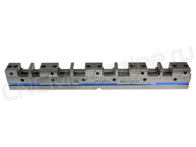 606-1x600 Тиски станочные многоместные MultiFLEX со ступенчатыми губками
