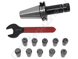 SK40-ER16-100 10PCS Патрон с набором цанг 10 шт (d1-10 мм)