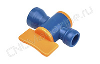 Вентиль запорный для подачи СОЖ 1/4" (2438) синий