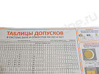 Плакат таблица допусков А1 в тубусе