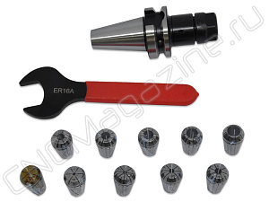 BT30-ER16-70 10PCS Патрон с набором цанг 10 шт (d1-10 мм)
