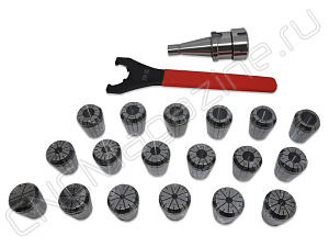 NT30-ER32-60 18PCS Патрон с набором цанг 18 шт (d3-20 мм)