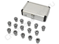 ER25G-15 шт Набор цанг с четырехгранником, DIN371, 0.008