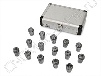 ER25G-15 шт Набор цанг с четырехгранником, ISO, 0.008