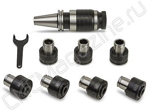 SK40-GT24-7 pcs Быстросменный резьбонарезной патрон с компенсацией по длине (набор)