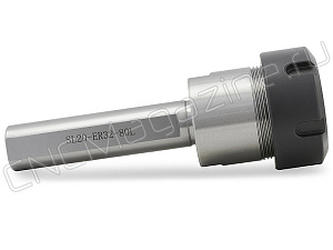 SL20-ER32-80L Цанговый патрон цилиндрический хвостовик, с лыской