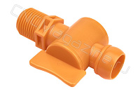 Вентиль запорный резьбовой для подачи СОЖ 1/2" - G1/2 (4206) оранжевый